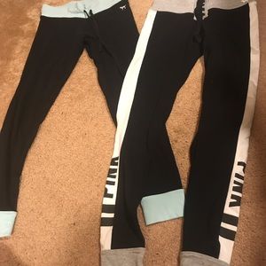 Two pairs of PINK leggings